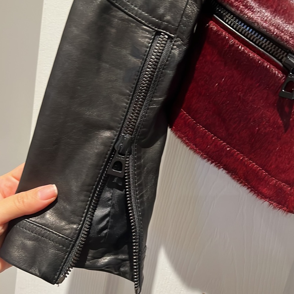 COPY - Rudask leather jacket with fur - Picture 4 of 9